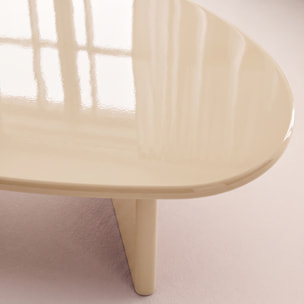 Table basse ovale finition glossy RUMI