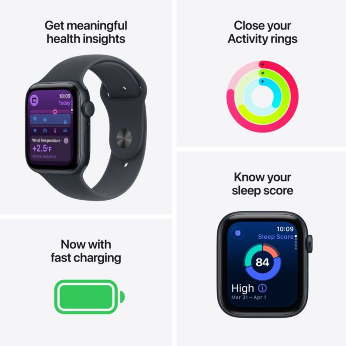 Montre connectée APPLE WATCH SE 3 44mm Minuit S/M