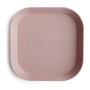 Mushie Pack Dos Platos Cuadrados Solid