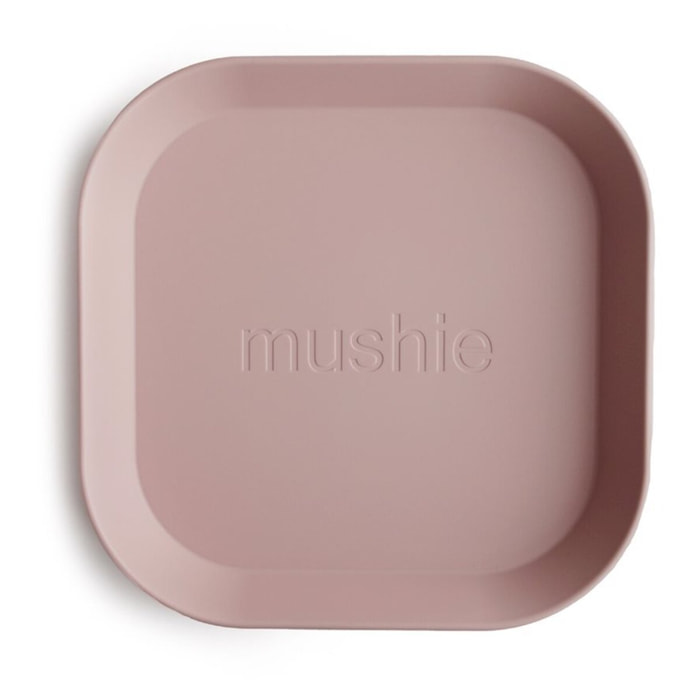 Mushie Pack Dos Platos Cuadrados Solid
