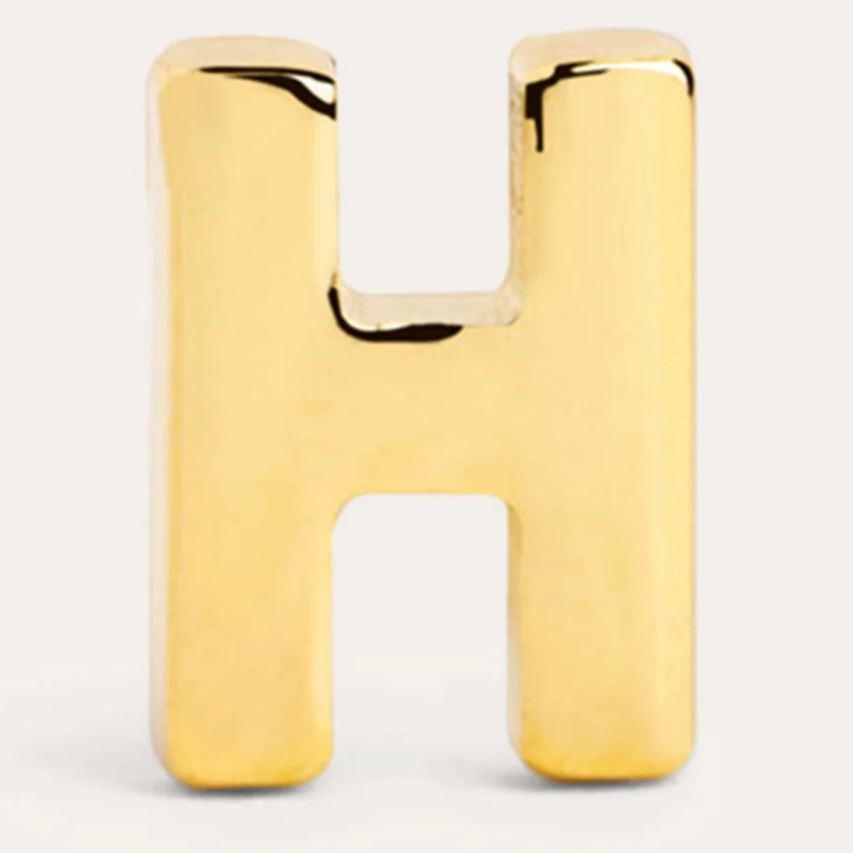 Orecchino Singolo Letter Argento Placcato Oro