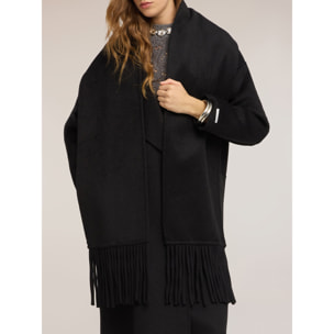 Motivi - Cappotto doppiopetto in misto lana - Nero