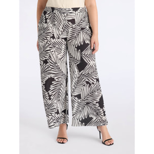 Fiorella Rubino - Pantaloni ampi stampati - Nero