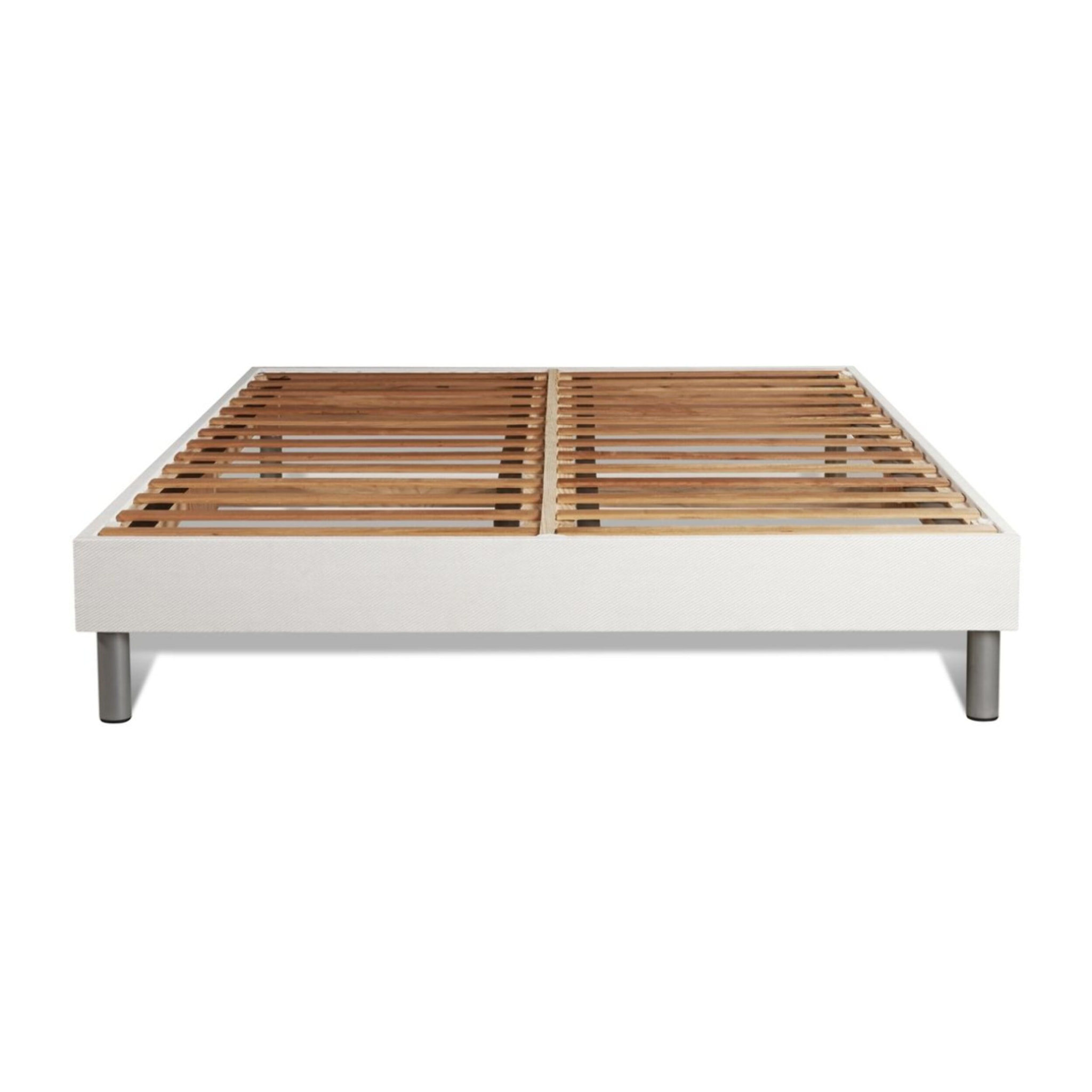 Ensemble Matelas Sommier 200x200 cm - Sommier Blanc (en kit) - Regen