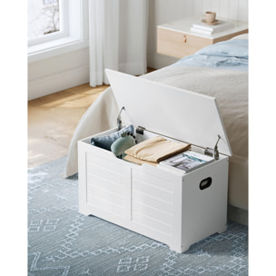 Panca Contenitore Oslo in Legno Bianco con Maniglie