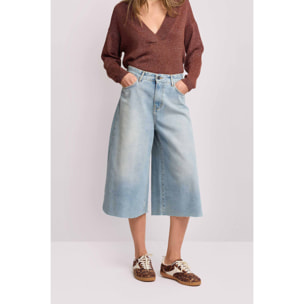 Kocca - Pantaloni in denim con fondo sagomato Donna, Tinta unita