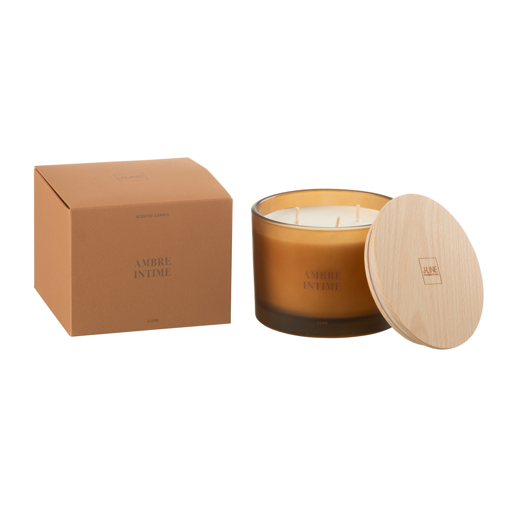 J-Line bougie parfumée Accords Essentiels - Ambre Intime - ocre - 28H