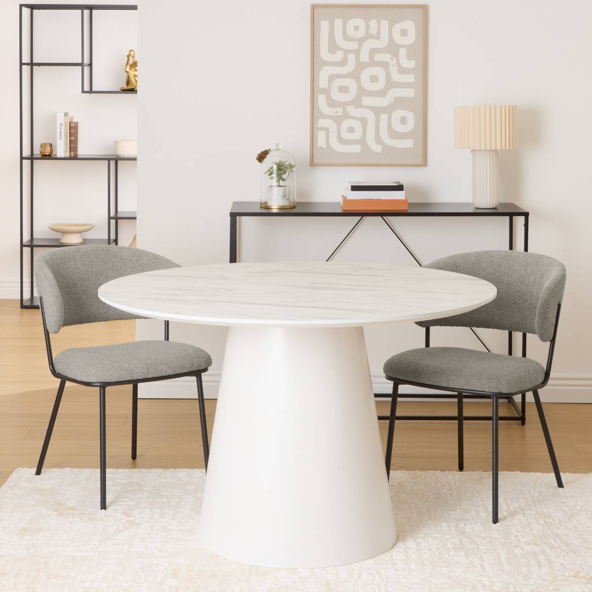 Table à manger 4 places Taquari blanc C120cm