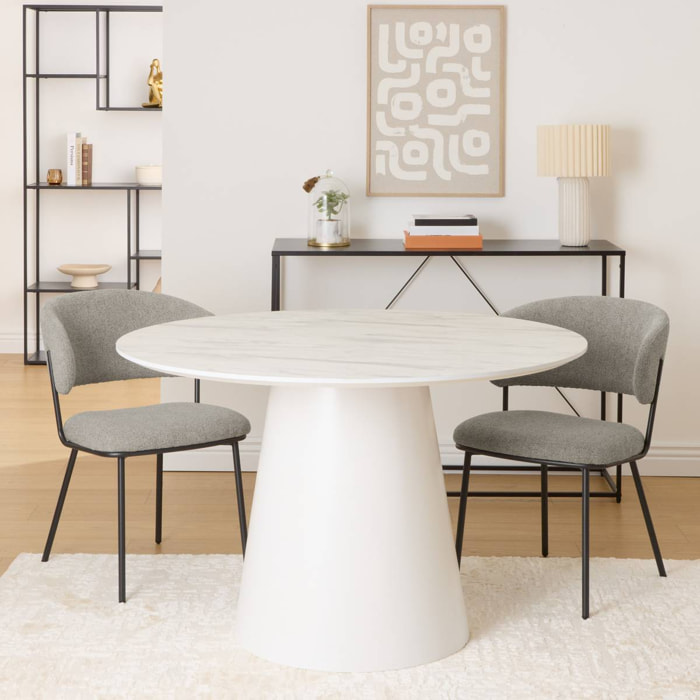 Table à manger 4 places Taquari blanc C120cm