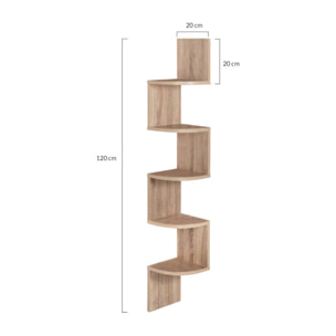 Etagère murale d'angle isa - Bois