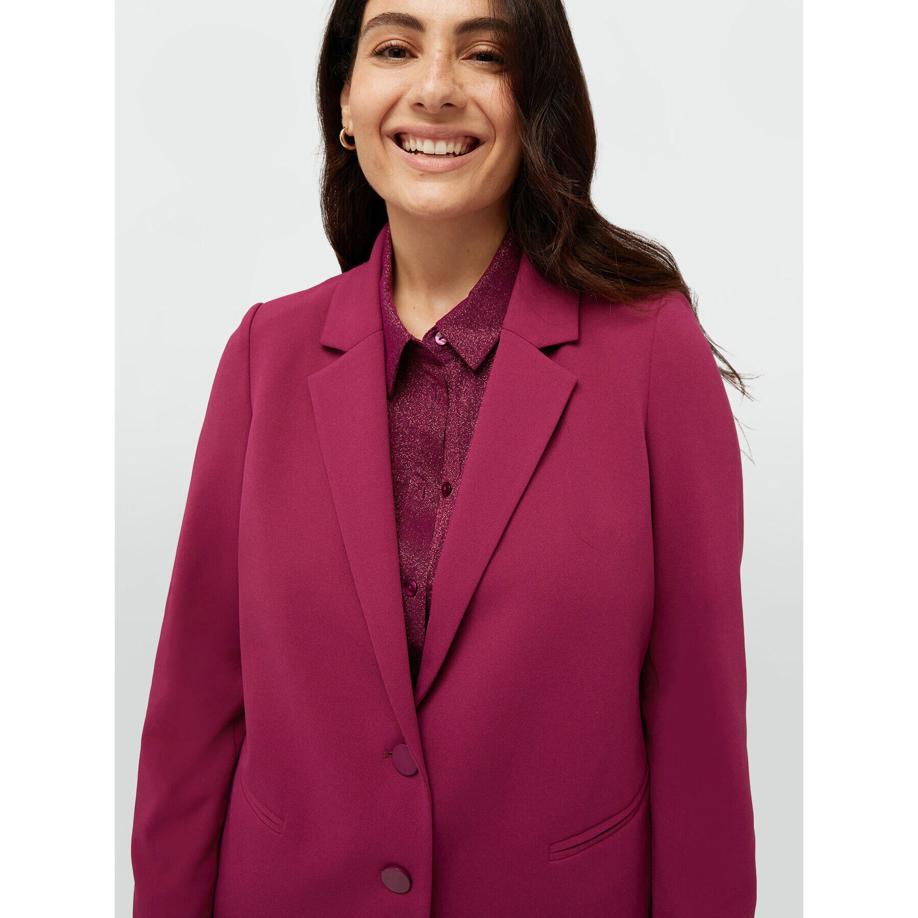 Fiorella Rubino - Blazer con dos botones - Burgundy