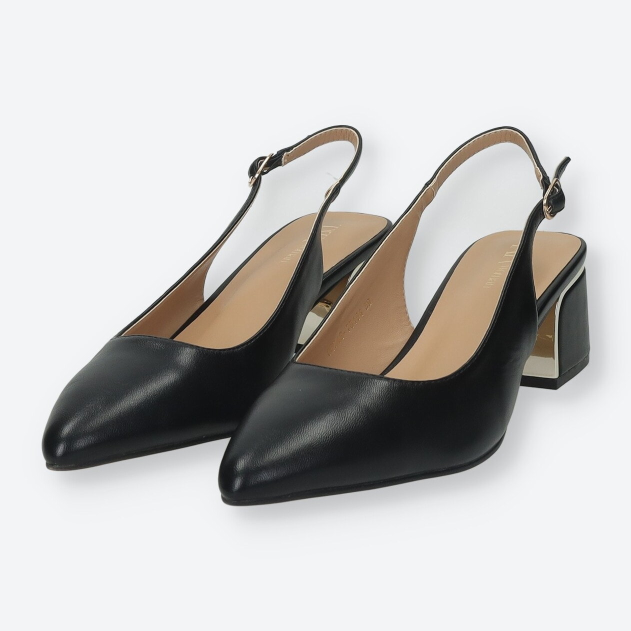 Décolleté sling back Donna Tata Italia Nero