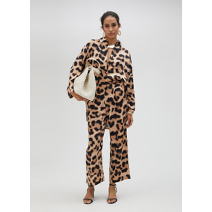 Pantaloni stampa animalier palazzo