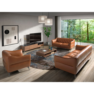 Sillón Angel Cerda tapizado en piel de vacuno 103x95x77cm