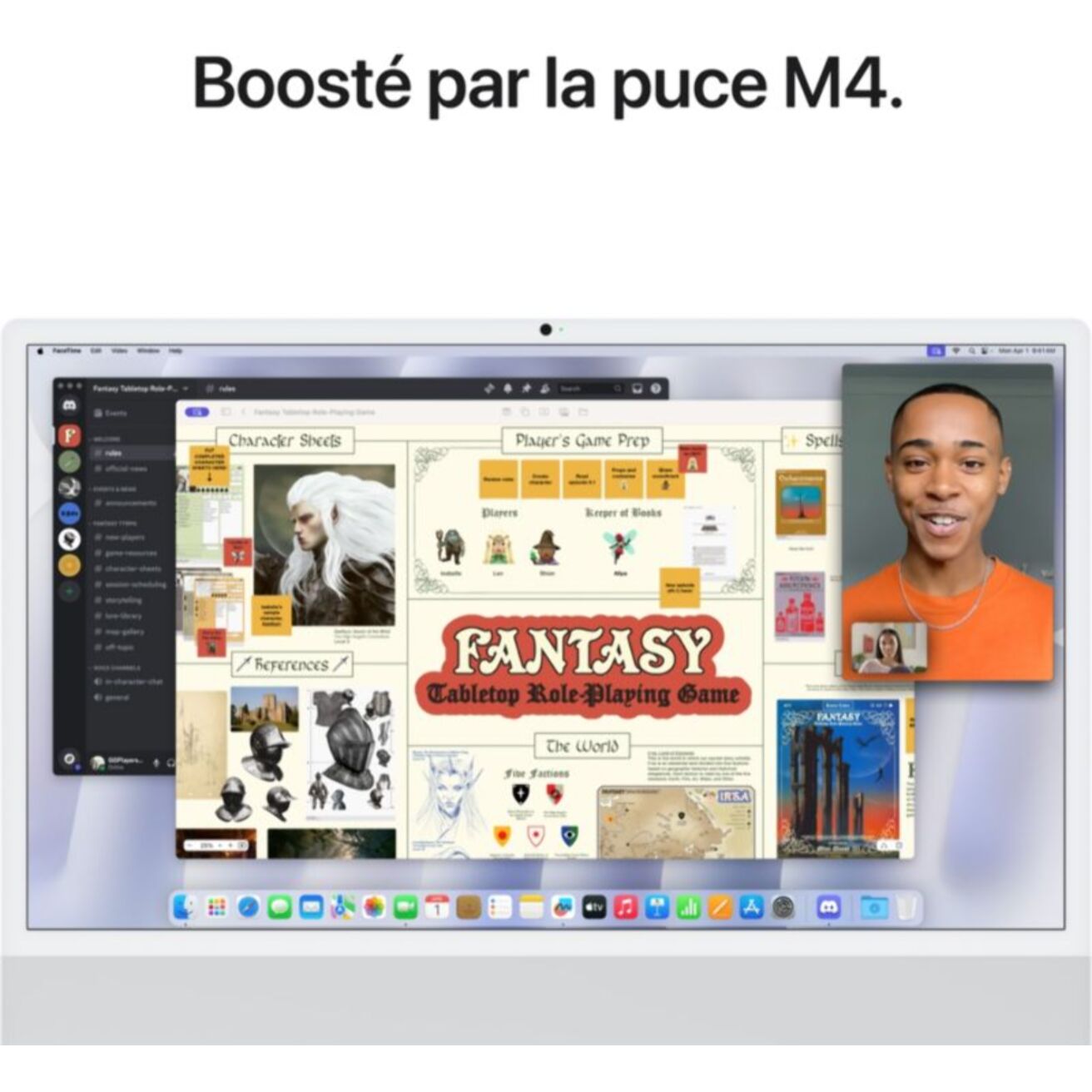 Ordinateur Apple IMAC 24" Ecran Retina 4,5K Puce M4 CPU 10 / GPU 10 coeurs Mémoire RAM 16Go Stockage 256Go SSD Argent