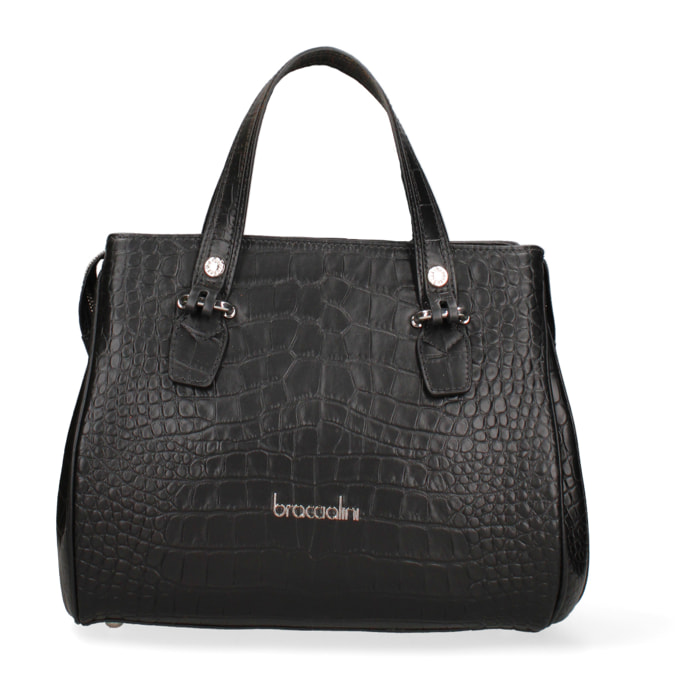 Borsa a mano  da donna In Vera pelle Made in Italy 34x22x14 cm