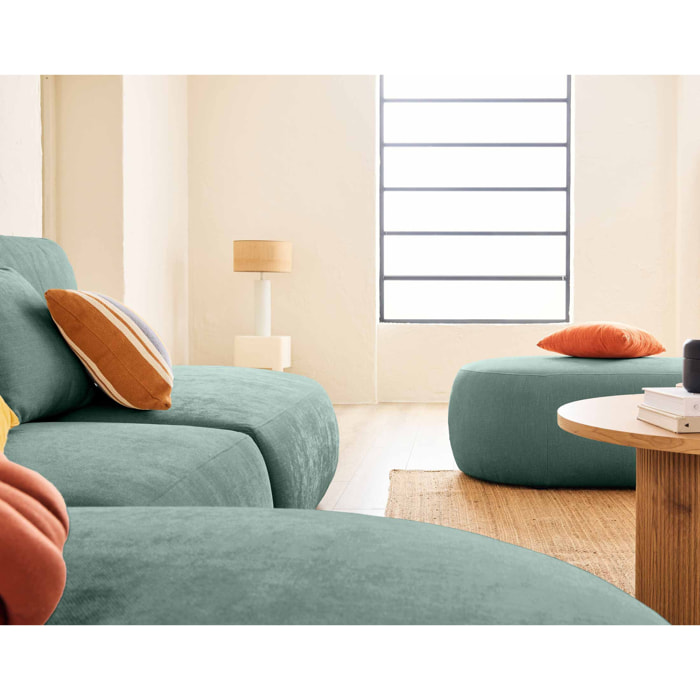 Santorini - pouf modulable - en tissu texturé - Vert