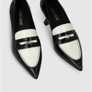 ZAPATOS DE SALÓN NEGROS Y BLANCOS KAL4904