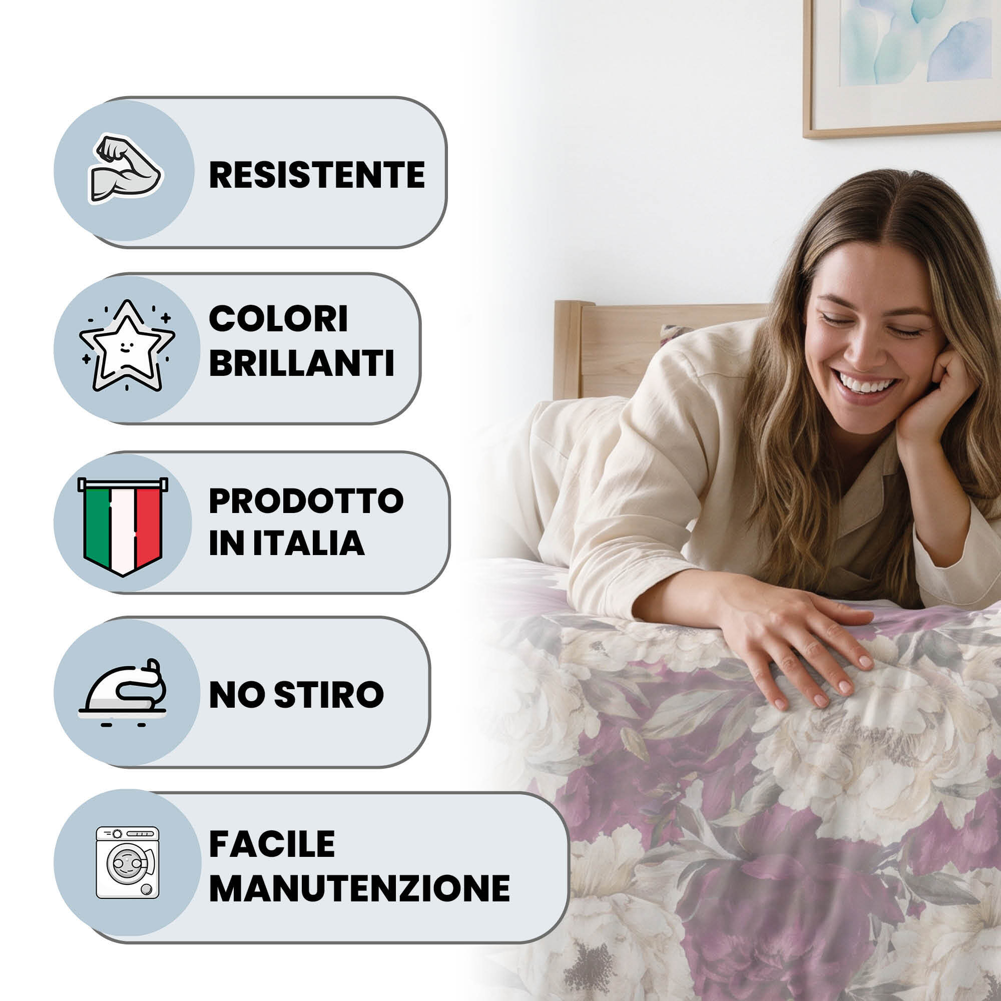COMPLETO LETTO INFINITY - 100% Microfibra