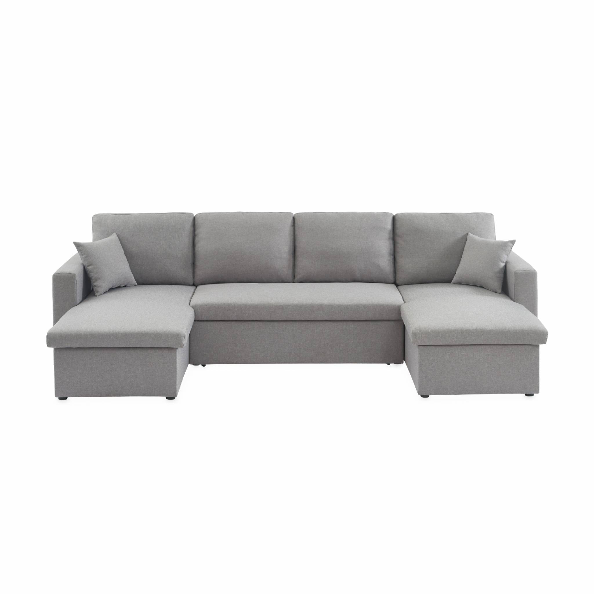 Canapé panoramique convertible 4 places tissu URBAN