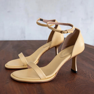 Sandalias con tacón S3193 NAPPA CHAMPAGNE/ ALBANA color Champagne