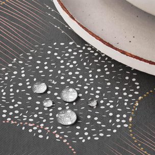 Mantel estampado antimanchas NAROA ANTRACITA