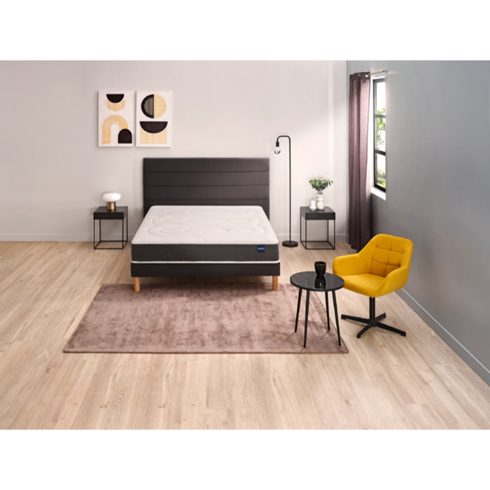 Ensemble OPTIMUM 2 places| Matelas H 25cm avec sommier ferme |confort équilibré