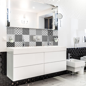 Stickers muraux - Sticker Mural Carrelage adhésif Cuisine Salle de Bain - 24 STICKERS CARRELAGES ETHNIQUE MAKUSANO