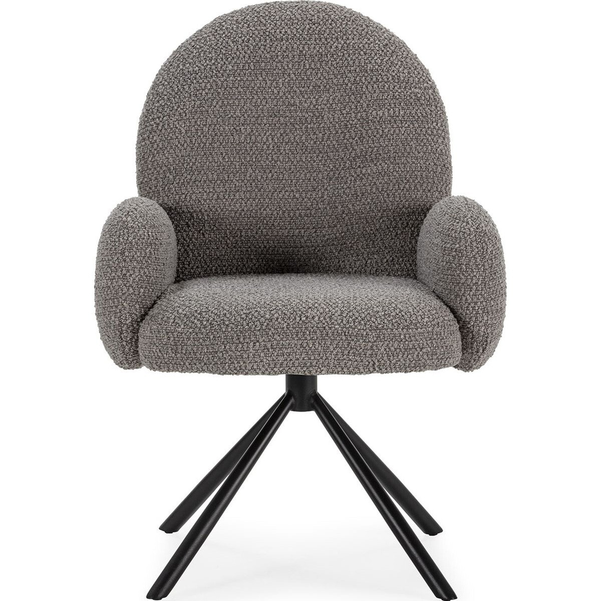 Fauteuil pivotant en tissu bouclé - OPALINE