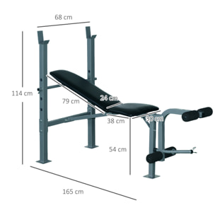 Banc de musculation Fitness entrainement complet dossier réglable curler