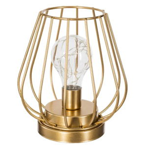 Lampe "Madi" doré H17cm