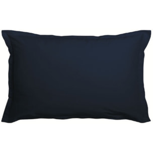 Lot de 2 taies Volant Plat Pique Bleu impérial