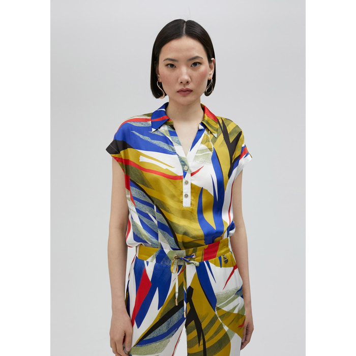 Camicia stampa tropicale