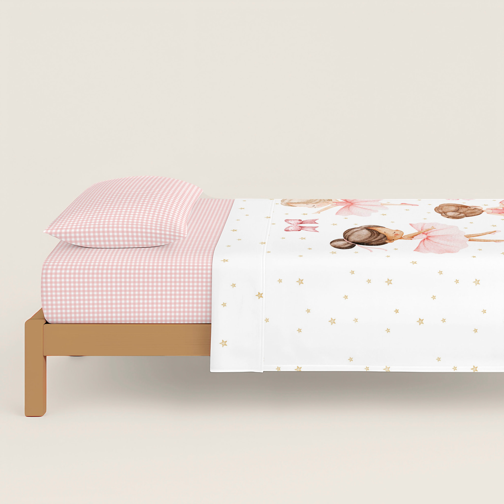 Cool Kids - Juego de Sábanas Estampadas - Infantil - Incluye 1 Funda de Almohada + 1 Sábana Bajera - 100% Algodón - Ballet