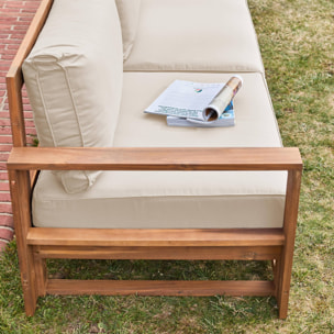 Salon de jardin bois d'acacia 5 places MENDOZA