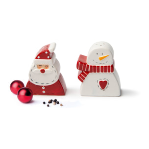 Set saliera e pepiera Excelsa – Snowman, Ceramica Multicolore