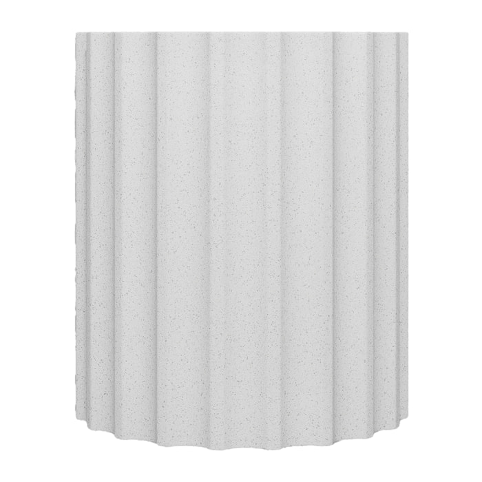 Eglantine – Table d’appoint blanche mouchetée en magnésie