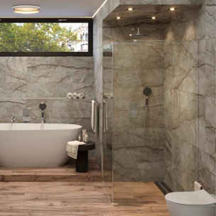 Pomme de douche SAT noir/chrome (SATBSRS33C)