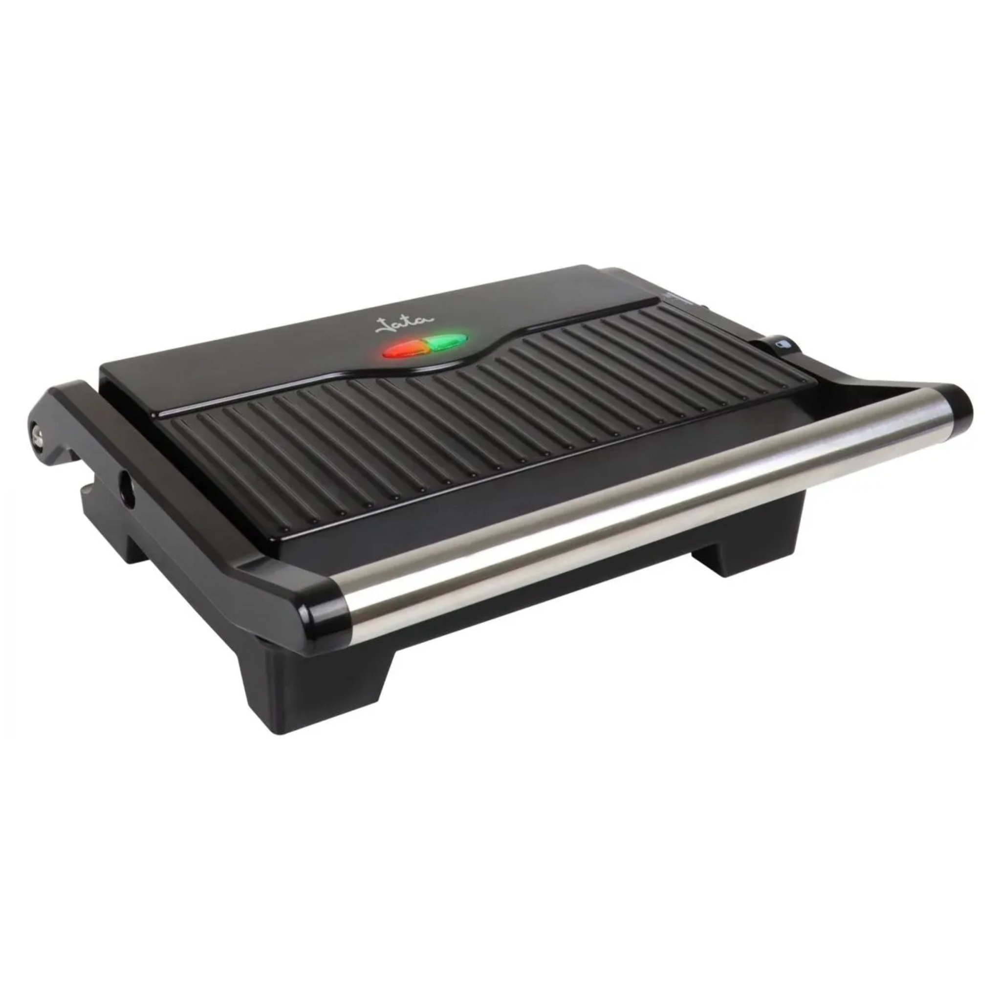 Parrilla eléctrica grill JATA JEGR1107 con placas rayadas (22,8 x 14,5 cm) antiadherentes 1000 W