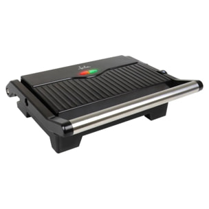 Parrilla eléctrica grill JATA JEGR1107 con placas rayadas (22,8 x 14,5 cm) antiadherentes 1000 W