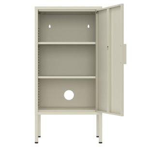 Armadietto basso in metallo 1 anta 35x46x72cm avorio - Pop
