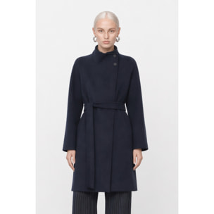 Kocca - Cappotto da donna in lana con collo alto e cintura Donna