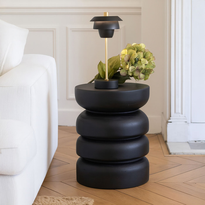 Meuble d'appoint en bois noir TAO