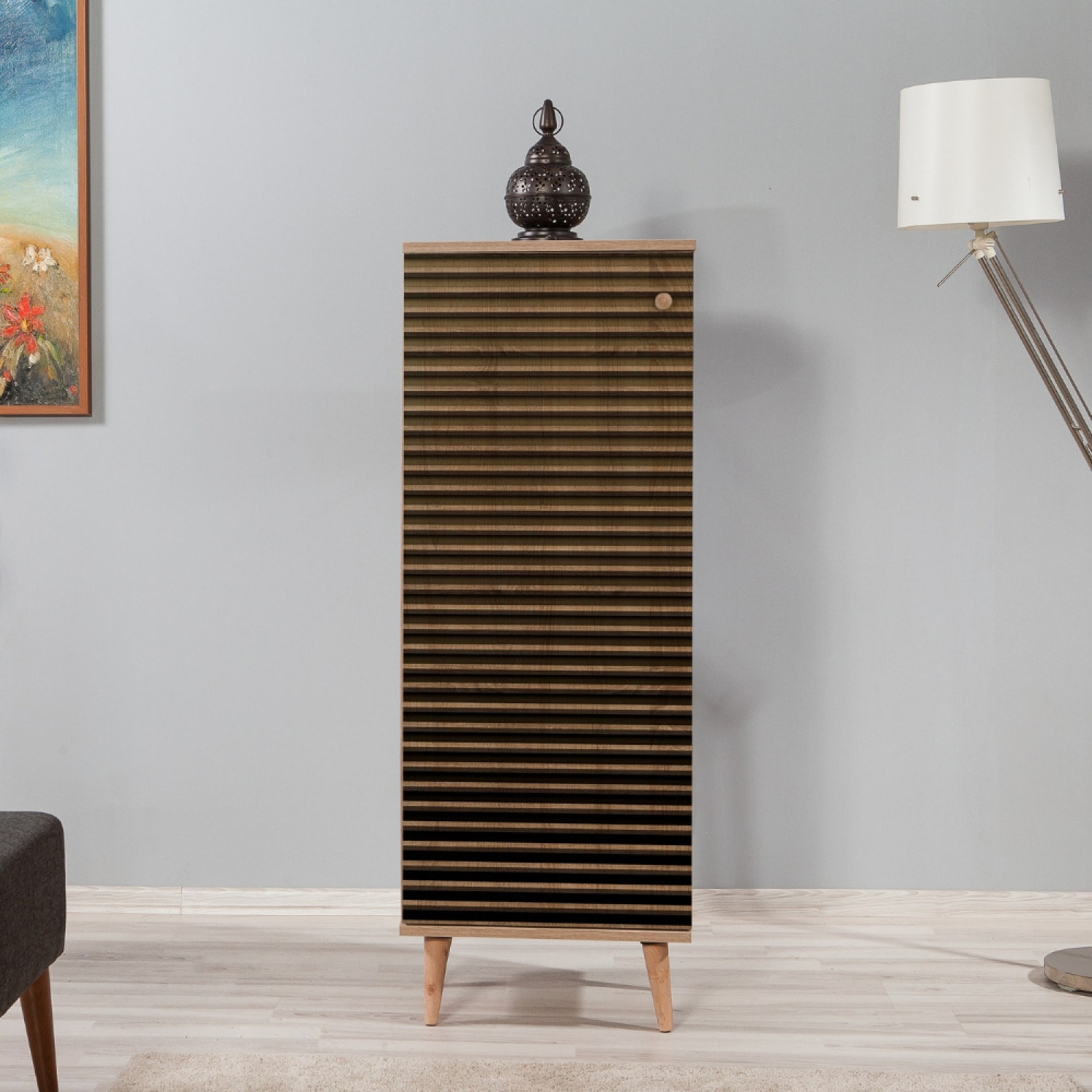 SEOUL- Meuble à chaussures en bois - 8 rangements