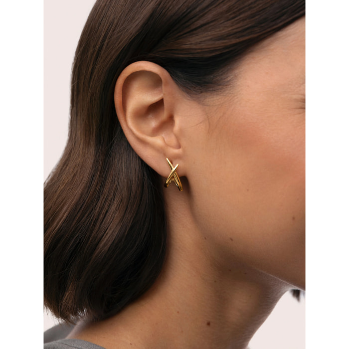 Pendientes Emma Acero Baño Oro