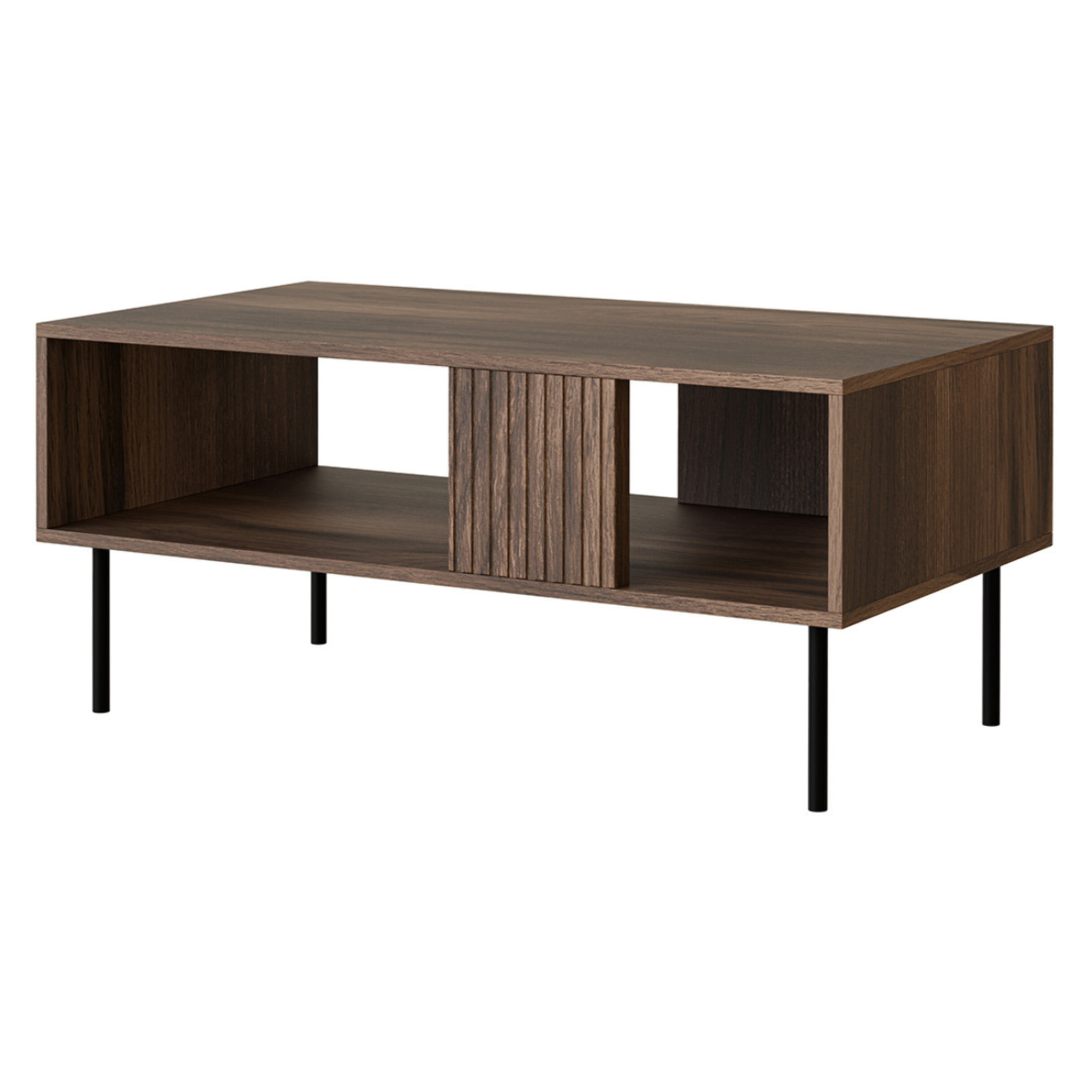 Franco - table basse - effet bois - 1 niche - 100 cm - Bois