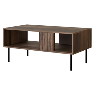 Franco - table basse - effet bois - 1 niche - 100 cm - Bois