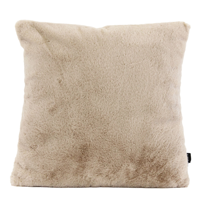 Coussin tout doux imitation fourrure - Naturel
