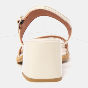 Sandalias con tacón 2010 NAPPA SHINNY CREAM / VERONA color Cream