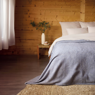 Couverture laine Mérinos très douce - Gris